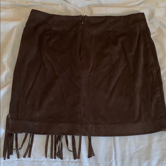 Zip up Mini suede Dress - Picture 4 of 4